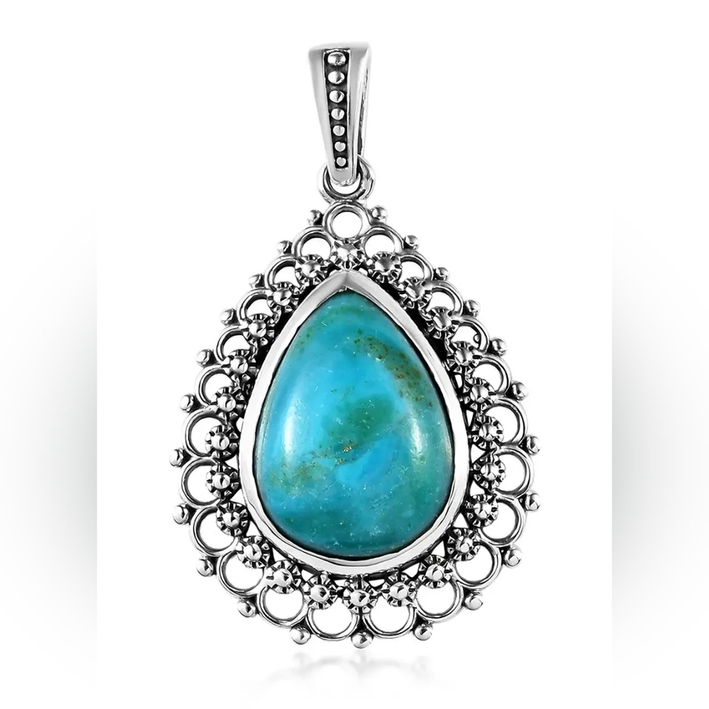 Peruvian Opalina Pendant in Sterling Silver 8.74 cts - Picture 1 of 5